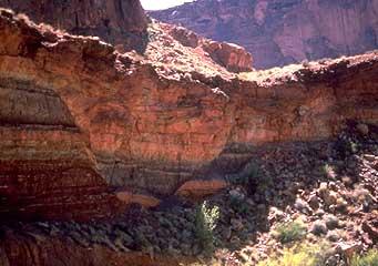 Small normal fault graben