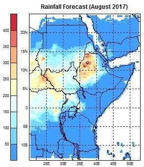 Figure 7a: Rainfall total forecast for