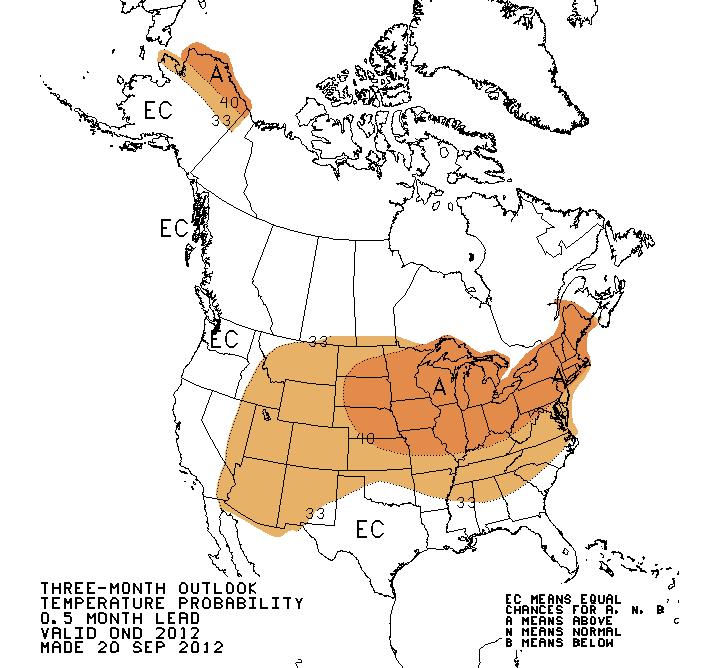 U. S. Seasonal Outlooks October December 2012 Temperature Precipitation The seasonal