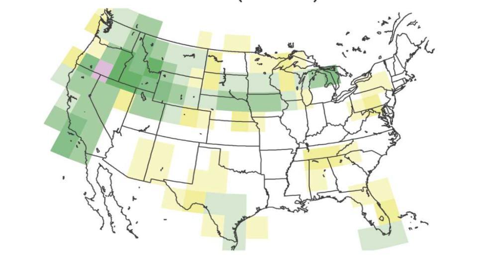 GCM forecast: CFS Component of NCEP Seasonal Forecasts Skill of JJA Precipitation forecasts Late spring initialization Spatial distribution of retrospective CFS model forecast skill (% anomaly