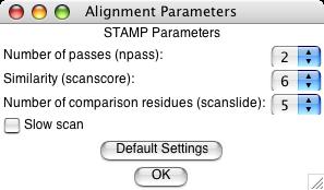 2 GETTING STARTED 11 2.5 Setting parameters for Multiple Structure Alignments Before you align the molecules you may want to set certain parameters for the alignment.