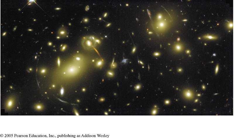 Eintein s theory of General Relativitys Abell 2218 cluster of galaxies (Region shown = 1.