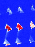 I (pa) 25 I (pa) 35 3.57 3.57 V L (V) 3.54 3.58 3.6 V R (V) 3.54 3.58 3.6 V R (V) Figure 8.5: Spin blockade lifted at a finite magnetic field. Bias triangle at zero magnetic field (left) and at B =.