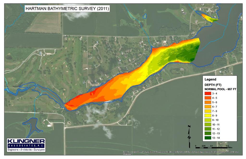 Hartman Bathymetric Survey (2015) Used GPS and Sonar to develop and dense network of depth measurements.