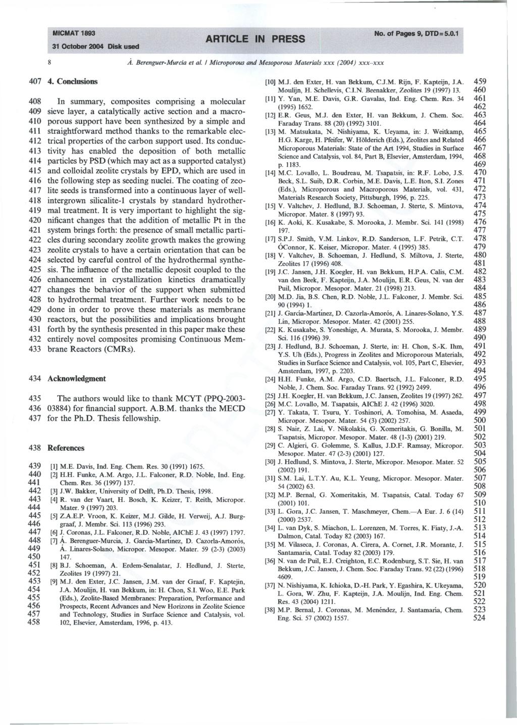Á. Berenguer-Murcia et al. / Microporous and Mesoporous Materials xxx (2004) 407 4.