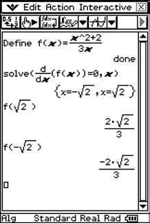 Then tap: Action Advanced solve Complete the entr line as: d solve ( ( ( ), ) d f = and press E.