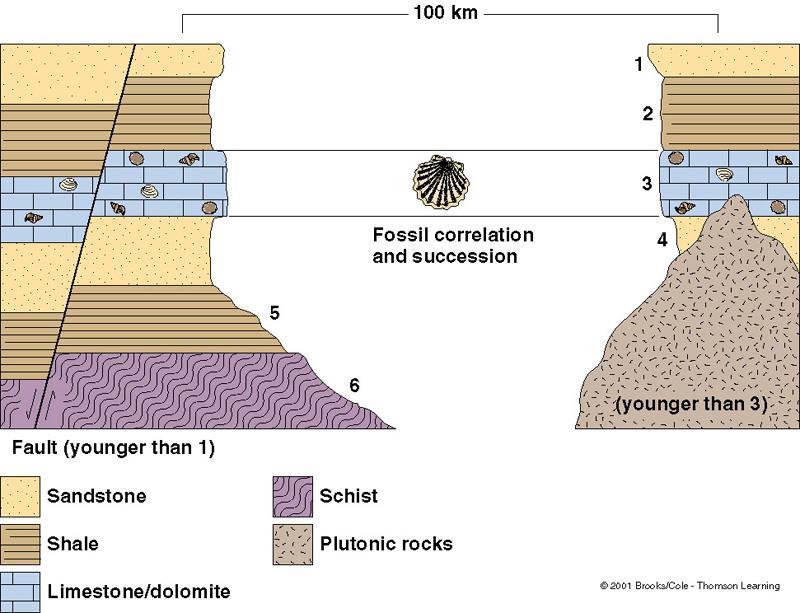 Correlation of rock layers Matching strata of
