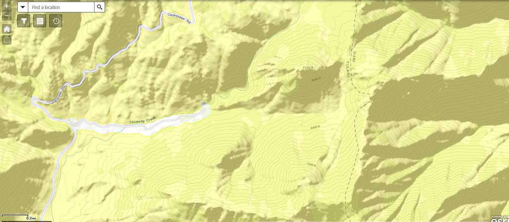 Topo map of our camp area.