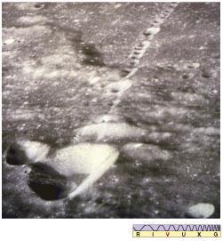 Lunar Volcanism An intriguing alignment of several craters in a craterchain pattern so straight that it is very unlikely to have been produced by the random collision of meteoroids with the surface