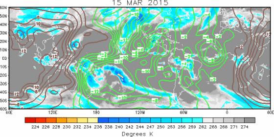 Another way to track the MJO Animation of daily IR and 200-hPa velocity potential anomalies (base period 1971-2000).