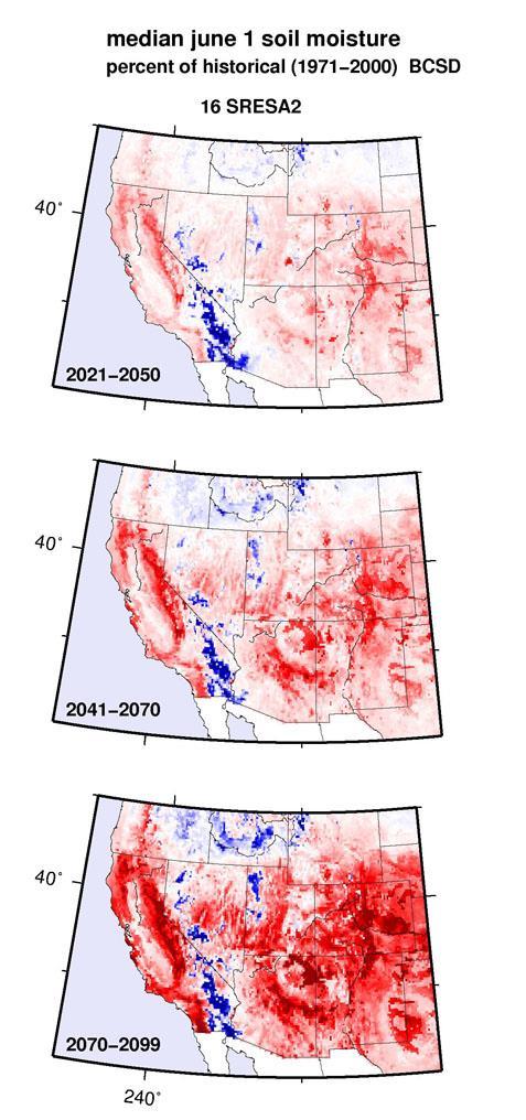 early 21st Drier Summer Landscapes increased warming and diminished