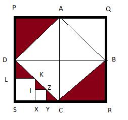 Geometry 1 Assignment - Solutions 1. ABCD is a square formed by joining the mid points of the square PQRS.