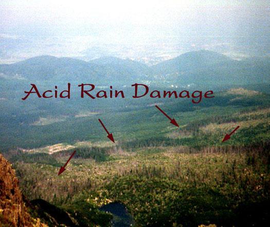 human derived: Pollution (all kinds) Acid rain
