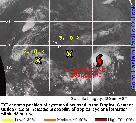 Tropical Outlook Central Pacific Disturbance 2: (as of 8:00 a.m.