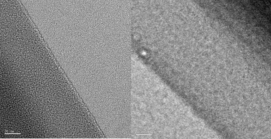 3. Microscopy and Spectroscopy. Fig. S1. TEM images of graphene oxide (left) and Graphene-TPP (right).