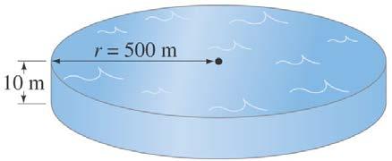 Estimate how much water there is in a particular lake,