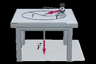 Pulling Through a Hole m A particle of mass moves with speed in a circle with radius on a frictionless table top Particle is attached to a string