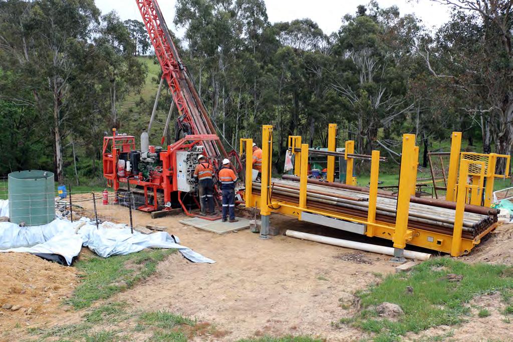 Figure Photo of drill rig in place for drilling Hole AKDD8.