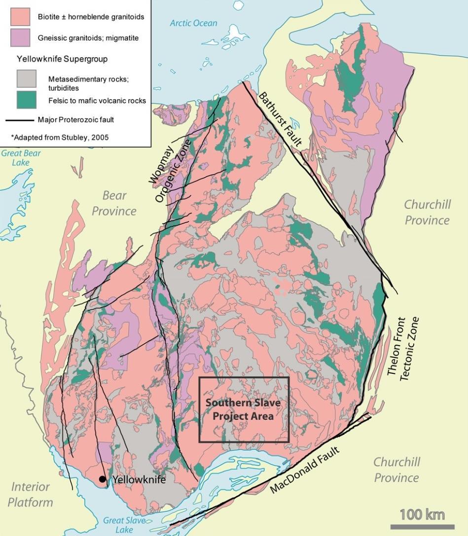 5 Regional Geology The Fox Lake Gold Project is located within the southern part of Archean Slave Craton.