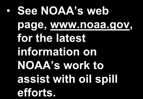 no oil or very little, NOAA and the