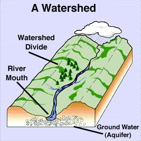 Watershed A watershed is a geographic area in which all water