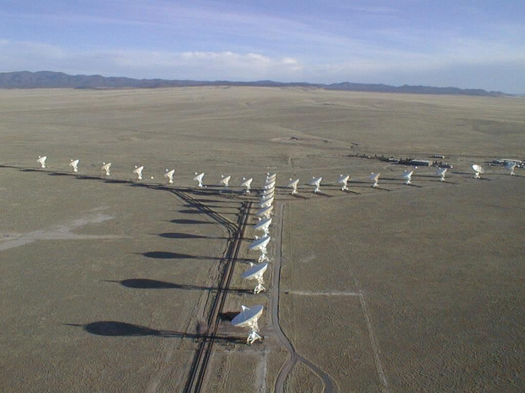 Very Large Array (of radio telescopes) in New Mexico Acts like One telescope The size of the