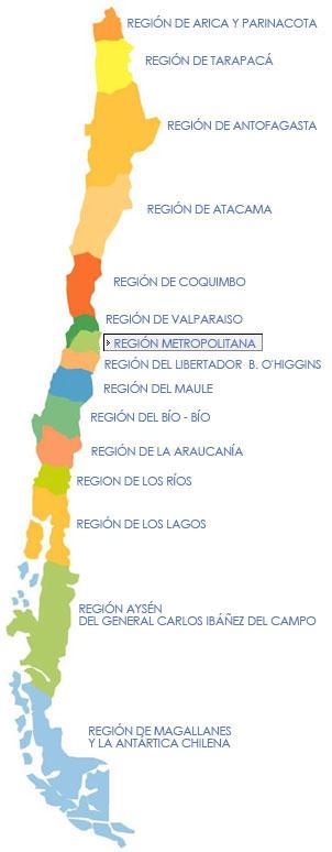 The case of Chile: fully distributed model for management of geospatial SDI in the 15 regions of the country Regional government conducting the SDI