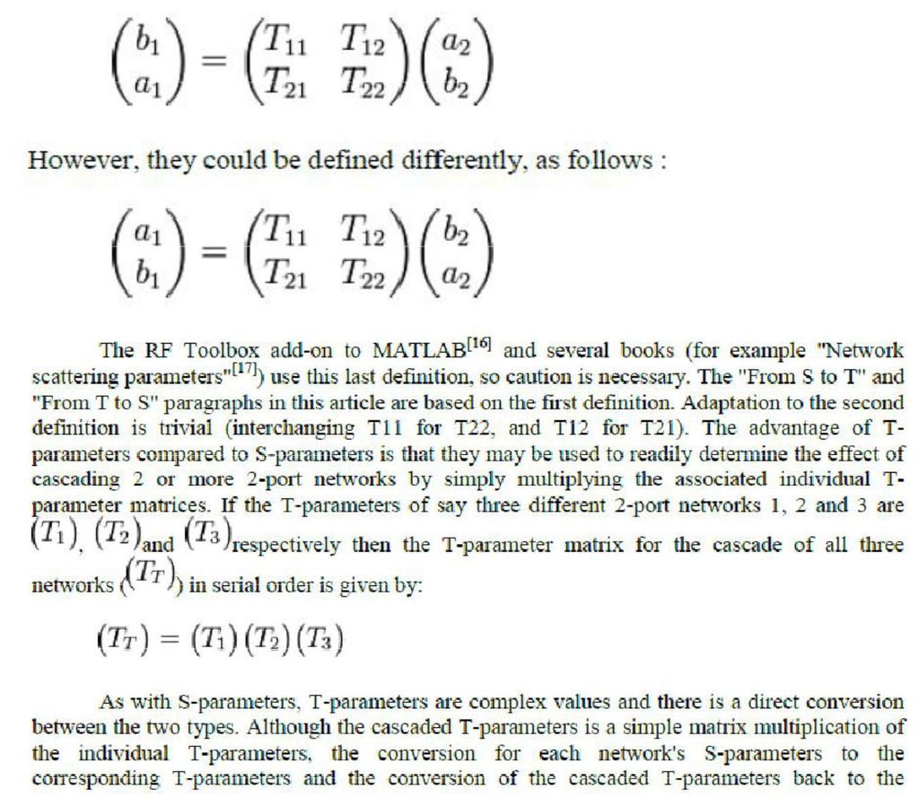 [Q] = [Z] + [U] For a reciprocal network Z matrix Symmetric [R] [Q] = [Q] [R] [Q] -1 [R][Q][Q] -1 = [Q] -1 [Q][R][Q] -1 [Q] -1 [R] = [R][Q] -1 [Q] -1 [R] [ S ] = [R][Q] -1 19 TRANSMISSION MATRIX The