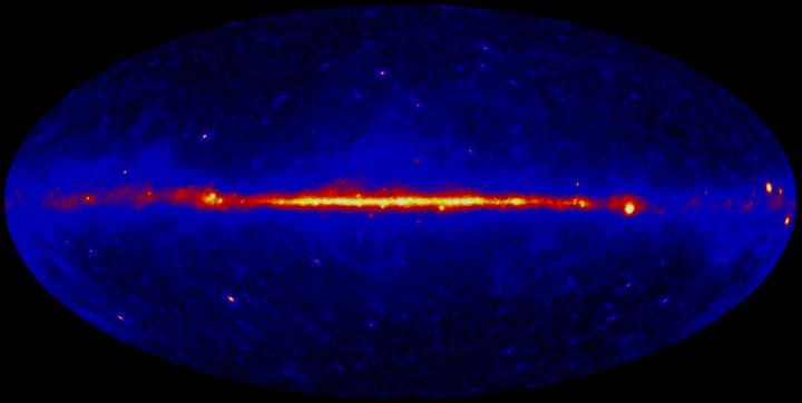 Summary Gamma rays seen with the Fermi Gamma-ray Space Telescope are revealing sites of particle acceleration and interaction, ranging from distant Gamma-ray bursts and Active Galactic Nuclei to