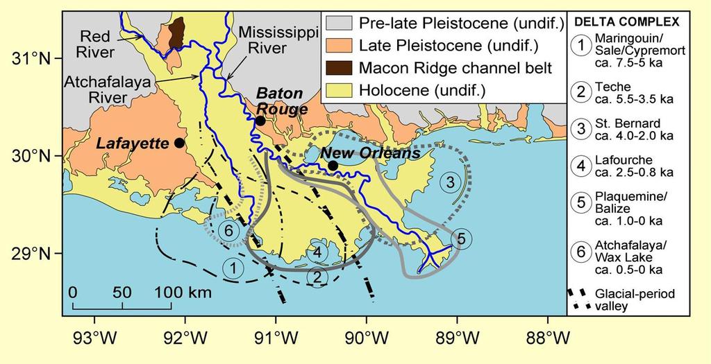 Mississippi River Delta Holocene History