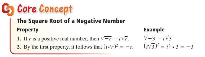 The Imaginary Unit i Not all quadratic equations have real-number solutions. For example, x 2 = 3 has no real-number solutions since the square of any real number is never a negative number.