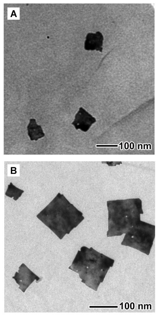 Fig. S3 TEM of Pd nanoplate@rgo prepared using the standard procedure, except for different temperature