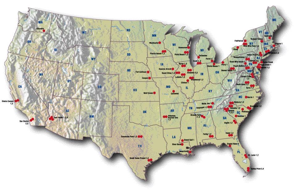 map: Nuclear Energy