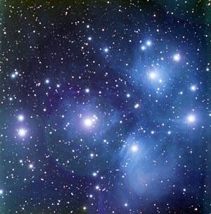 Pleiades When they fall back to ground state they produce emission lines.