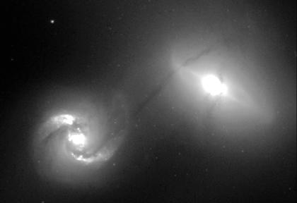 tails and wisps Colliding galaxies The