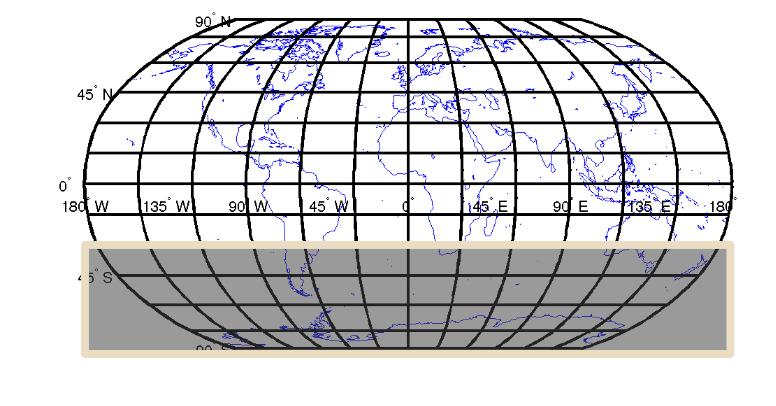 46 (a) 20 70 N region used to define AAO AAO 45 Latitude 0 45 90 90 0 90 180 Longitude (b) Region based dipole for