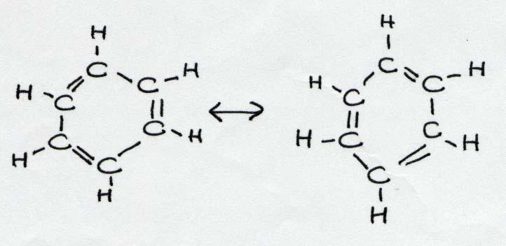 HL 18. cyclohexane has single bonds of the same length / strength ; benzene has delocalized / resonance structure ; with intermediate length / strength / 1.