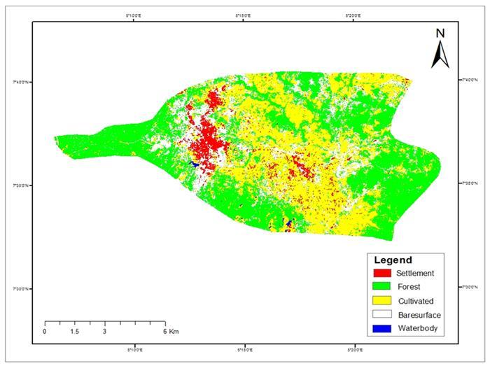 Figure 3.3: 2002 Landuse/Landcover for Ado-Ekiti Local Government Area Figure 3.4: 2015 Landuse/Landcover for Ado-Ekiti Local Government Area Table 3.