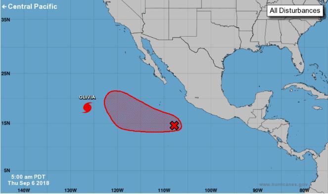 Tropical Outlook Eastern Pacific Hurricane Olivia (CAT 3) (Advisory #23 as of 8:00 a.m.
