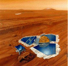 Lander Spacecraft (Robotic) Pathfinder Lander on Mars July 1997 Lander spacecraft are designed to reach the surface of a planet and survive long enough to send data back to Earth.