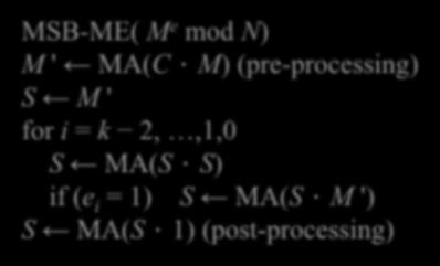 Modular Exponentiation Using Montgomery Algorithm (2/2)