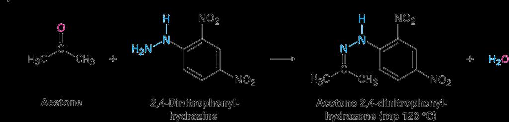 (N-Nu) Specific Reactions of Amines The reaction of carbonyl with 2,4-dinitrophenyl hydrazine is used as a qualitative test.
