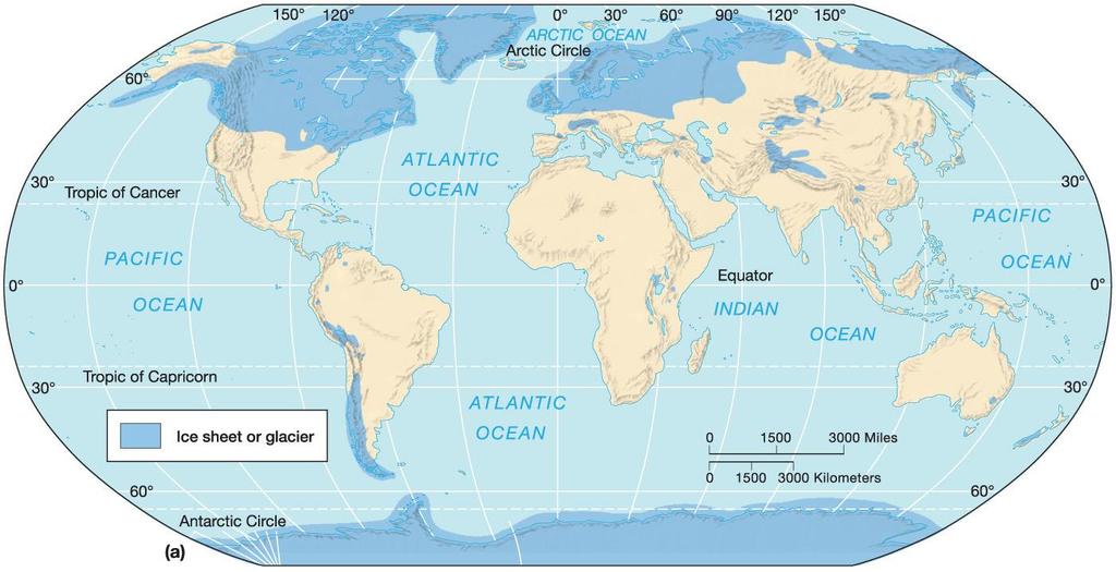 Pleistoscene glaciation maximum extent -Covered