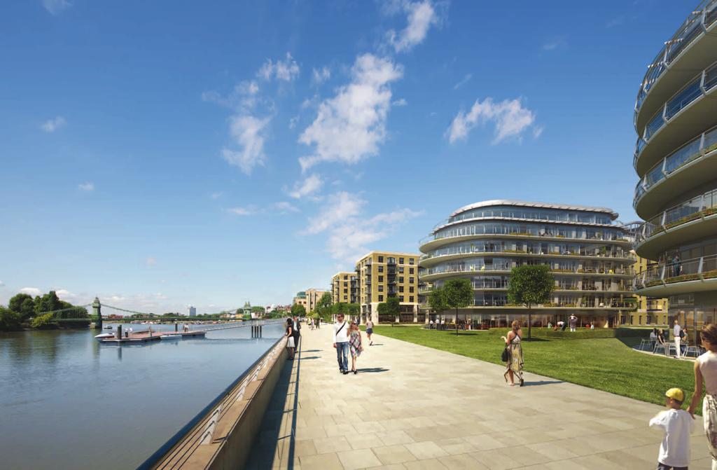 Fulham Reach the new riverside RESTAURANT QUARTER FOR HAMMERSMITH 166,000 residents IN Hammersmith & Fulham Average household income is 71% above london average 6% higher non-grocery spend than