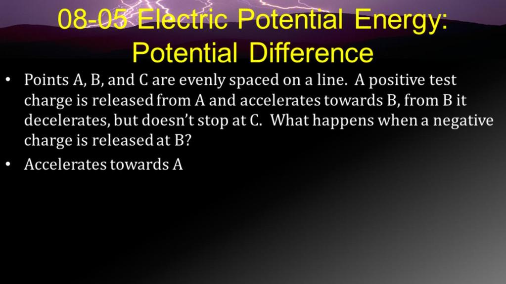 B has the lowest potential. (positive accelerate to it and slows after passing) C has next lowest potential.