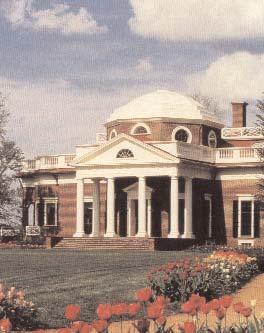 The houses of the astrological chart are finely crafted and balanced like Thomas Jefferson s home, Monticello, at the right.