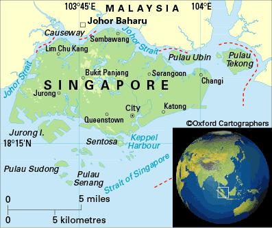 Tiny Singapore lies in the