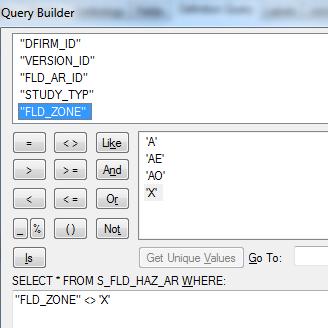 Under Definition Query, use the Query Builder to select out the FLD_Zone <> X which deletes