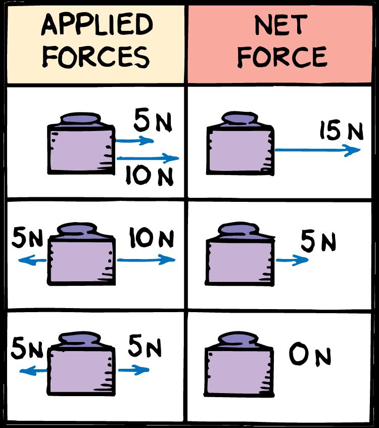 2.1 Force Net Force The net force depends on the