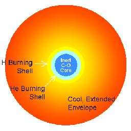 gif Main sequence Core hydrogen burning T core ~ 16 million K Life of a Low Mass Star Helium flash Horizontal branch Core helium burning T core ~ 100 million K Red giant Shell